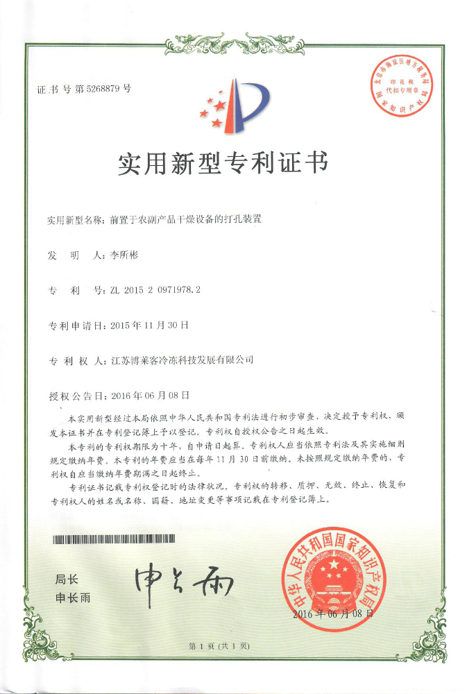 實用 前置于農(nóng)副產(chǎn)品干燥設(shè)備的打孔裝置.jpg